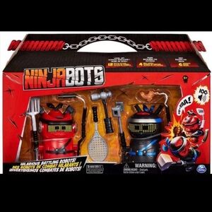 New! Ninja Bots Hilarious Double Pack Ninja Bots (Red Dragon & Black Tiger.